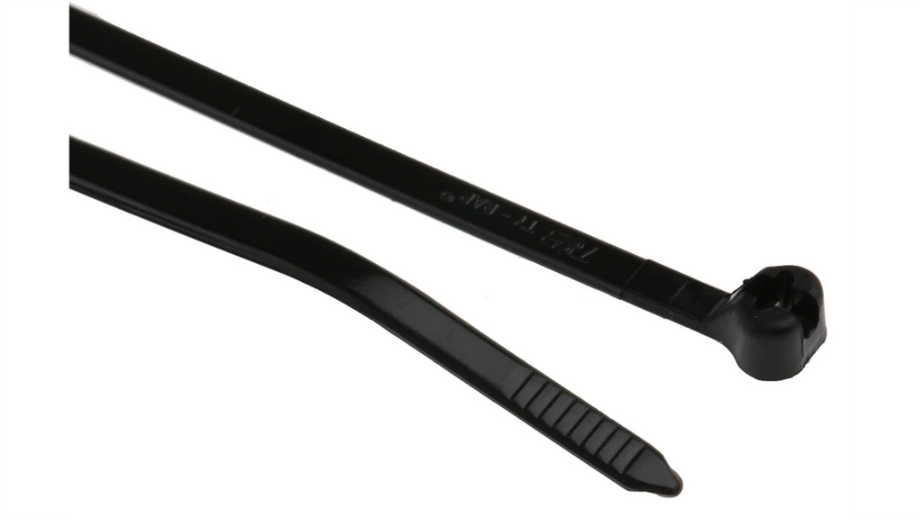 Thomas & Betts Cable Ties, Weather Resistant, 284mm x 3.71 mm, Black Nylon, Pk-100