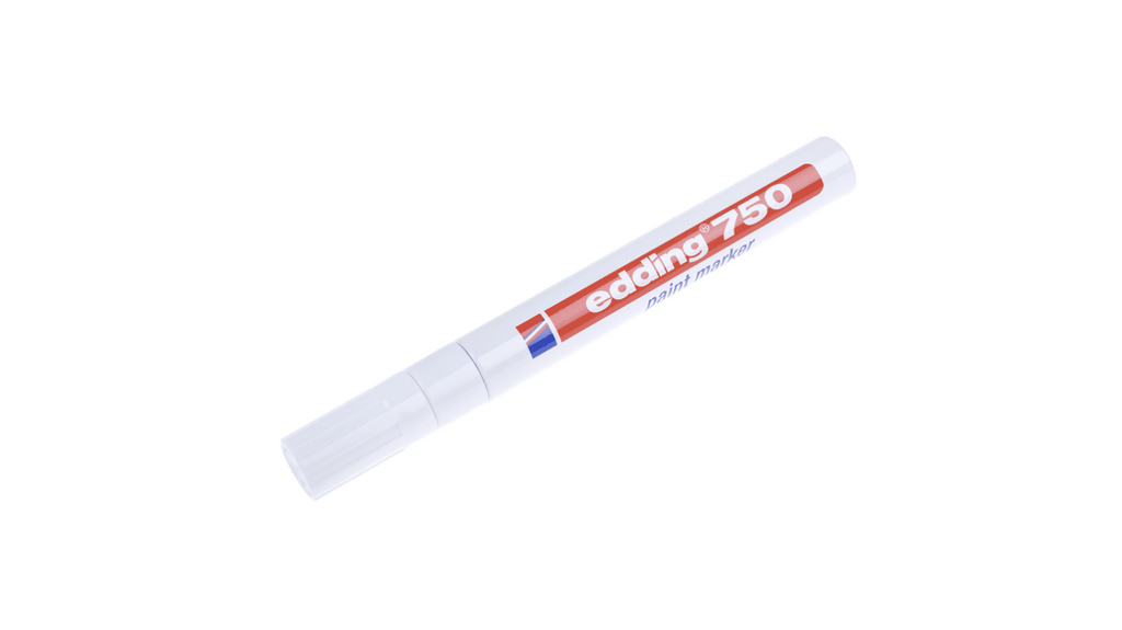 Edding White 2 → 4mm Medium Tip Paint Marker Pen for use with Glass, Metal, Plastic, Wood
