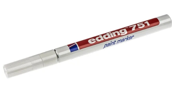 Edding White 1 → 2mm Fine Tip Paint Marker Pen for use with Glass, Metal, Plastic, Wood
