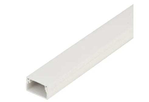 Schneider Electric SA White Mini Trunking Self-Adhesive - Closed Slot, W16 mm x D16mm, L3m, uPVC