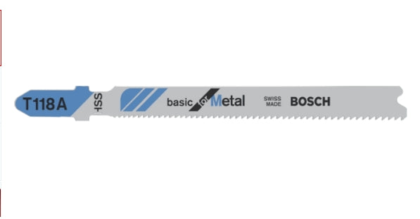 Bosch, 17 - 23 Teeth Per Inch Metal 50mm Cutting Length Jigsaw Blade, Pack of 3