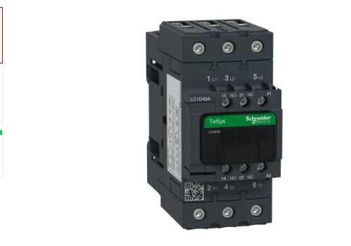 Schneider Electric TeSys D LC1D Contactor, 110 V ac Coil, 3-Pole, 40 A, 18.5 kW, 3NO, 690 V ac