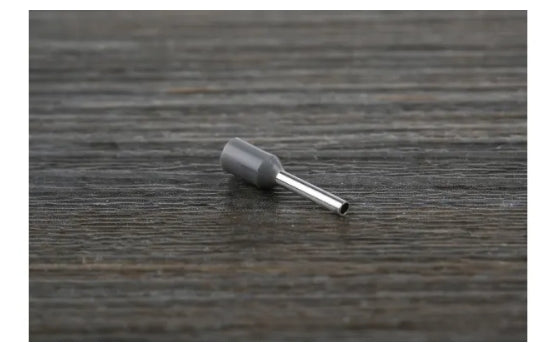 RS PRO Insulated Crimp Bootlace Ferrule, 8mm Pin Length, 1.5mm Pin Diameter, 0.75mm² Wire Size, Grey