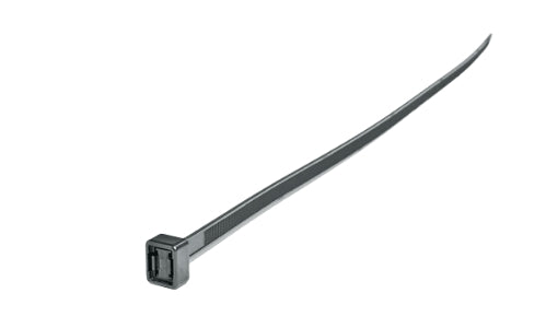 HellermannTyton Cable Tie, 375mm x 7.6 mm, Black Polyamide 6.6 (PA66), Pk-50