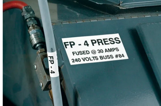 Brady B-423 Polyester White Label Roll, 38.1mm Width, 25.4mm Height