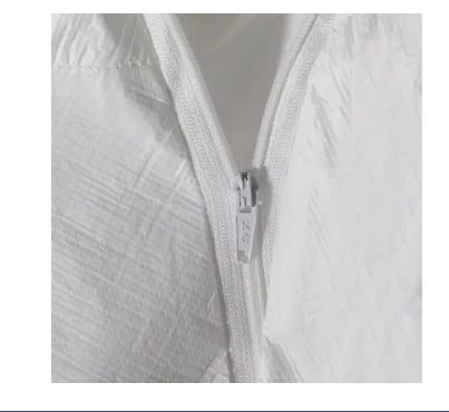 Kimberly Clark White Disposable overalls, CE CAT III. EN 1073-2:2002; EN 1149-1:1995; EN 13034:2005 - Limited Splash
