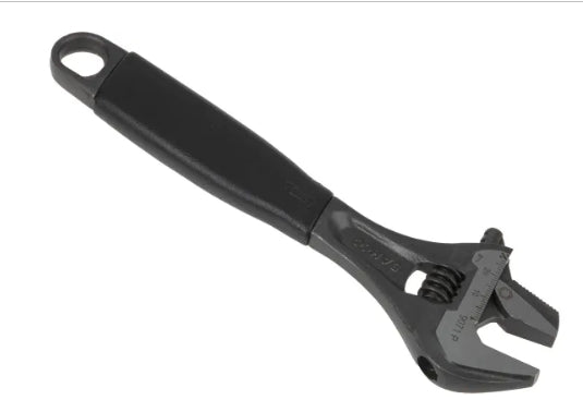 Bahco Adjustable Spanner, 208 mm Overall, 28mm Jaw Capacity, Plastic Handle