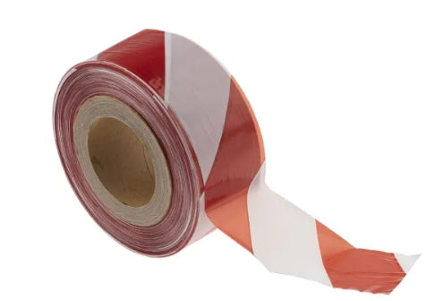 JSP Red/White PE 500m Non-adhesive Barrier Tape
