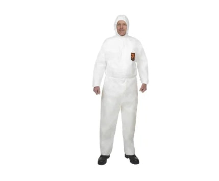 Kimberly Clark White Disposable overalls, CE CAT III. EN 1073-2:2002; EN 1149-1:1995; EN 13034:2005 - Limited Splash