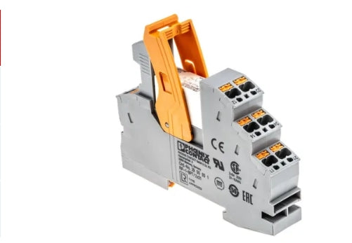 Phoenix Contact RIF-1-RPT-LDP-24DC/2X21 Series Interface Relay, DIN Rail Mount, 24V dc Coil, DPDT, 2-Pole