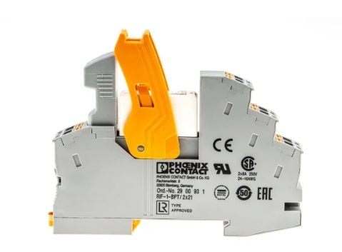 Phoenix Contact RIF-1-RPT-LDP-24DC/2X21 Series Interface Relay, DIN Rail Mount, 24V dc Coil, DPDT, 2-Pole