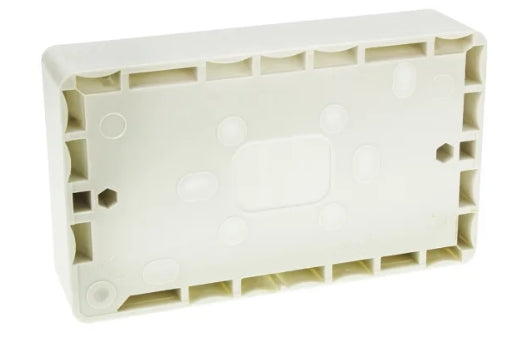 MK Electric Logic Plus White Gloss Back Box, BS, IP20, 2 Gangs, 148 x 87 x 30mm