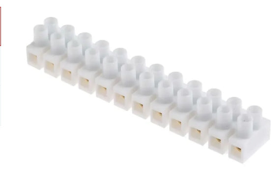 RS PRO Non-Fused Terminal Block, 12-Way, 6A, 14 AWG Wire, Screw Down Termination