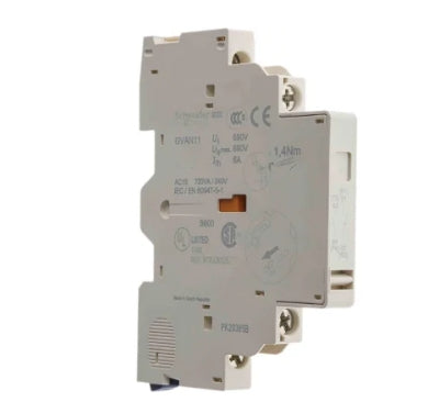 Schneider Electric Auxiliary Contact, 2 Contact, 1NC + 1NO, Side Mount, TeSys