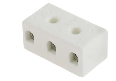 RS PRO Non-Fused Terminal Block, 3-Way, 32A, 12 AWG Wire, Screw Down Termination
