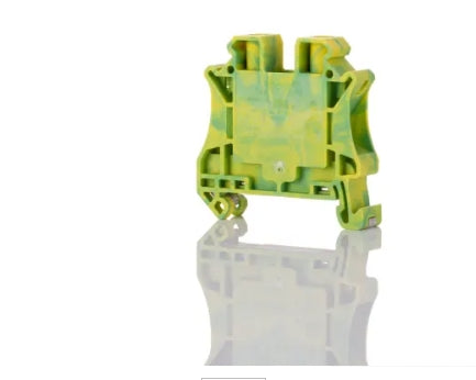 Phoenix Contact UT 10-PE Series Green/Yellow DIN Rail Terminal Block, 0.5 → 16mm², Single-Level, Screw