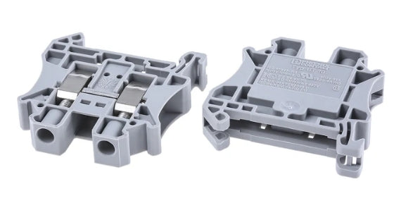 Phoenix Contact UT 10 Series Grey Feed Through Terminal Block, 0.5 → 16mm², Single-Level, Screw Termination,