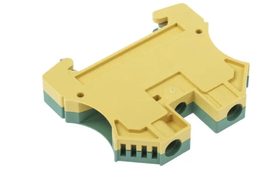 Weidmuller 2-Way WPE 10 Earth Terminal Block, 10mm², 16 → 6 AWG Wire, Screw Down, Wemid Housing, ATEX