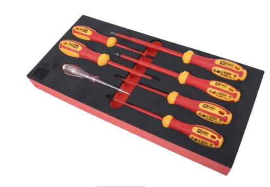 RS PRO Phillips; Slotted Insulated Screwdriver Set, 7-Piece