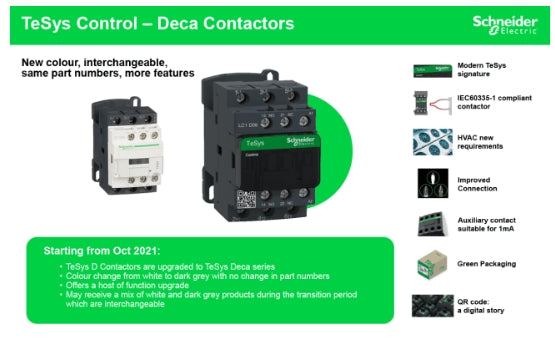Schneider Electric TeSys D LC1D Contactor, 24 V ac Coil, 3-Pole, 12 A, 5.5 kW, 3NO, 690 V ac
