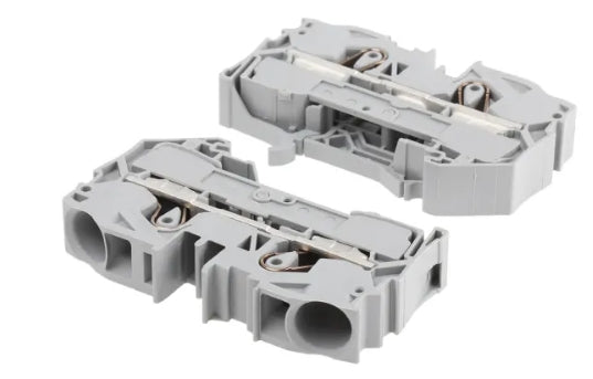Wago TOPJOB S, 2016 Series Grey Feed Through Terminal Block, 16mm², Single-Level, Push-In Cage Clamp Termination, ATEX,