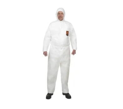 Kimberly Clark White Disposable overalls, CE CAT III. EN 1073-2:2002; EN 1149-1:1995; EN 13034:2005 - Limited Splash