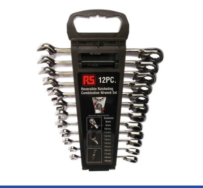RS PRO 12-Piece Spanner Set, 8 → 19 mm, 8 → 19 mm, Chrome Vanadium Steel