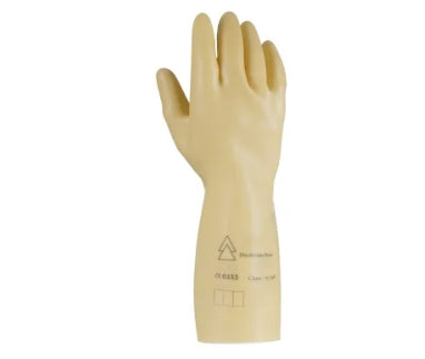 Penta Beige Latex Electrical Protection Electrical Insulating Gloves, Size 10, Large, Latex Coating