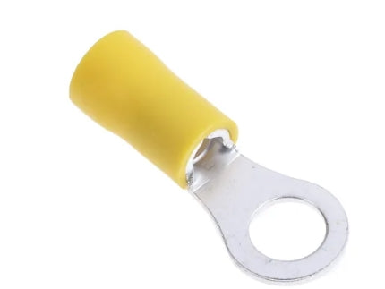 RS PRO Insulated Ring Terminal, M6 Stud Size, 2.5mm² to 6mm² Wire Size, Yellow