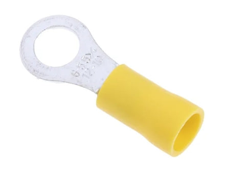 RS PRO Insulated Ring Terminal, M6 Stud Size, 2.5mm² to 6mm² Wire Size, Yellow