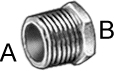 BUSHING,HEX,1IN NPTMX1/2INNPTF3000PSI,SS