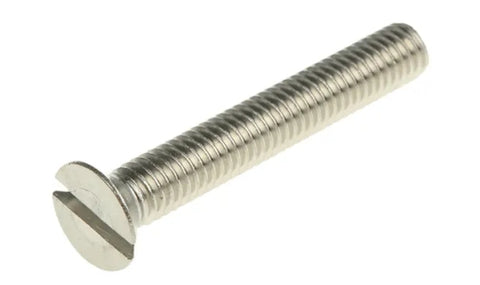 RS PRO Slot Countersunk A4 316 Stainless Steel Machine Screw DIN 963, M6x40mm
