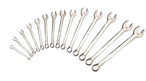 RS PRO 14-Piece Spanner Set, 3/8 → 1.1/4 in, Chrome Vanadium Steel