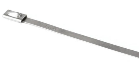 HellermannTyton Cable Tie, Roller Ball, 521mm x 7.9 mm, Metallic 316 Stainless Steel, Pk-50