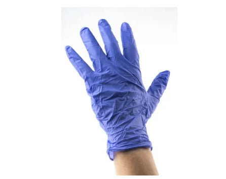 Polyco Healthline Indigo Purple Powder-Free Nitrile Disposable Gloves, Size XL, Food Safe, 100 per Pack