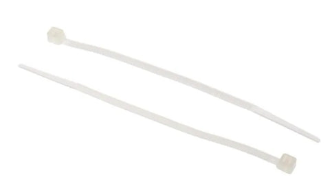 RS PRO Cable Tie, 100mm x 2.5 mm, Natural Nylon, Pk-1000