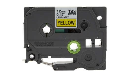 Brother Black on Yellow Label Printer Tape, 8 m Length, 12 mm Width