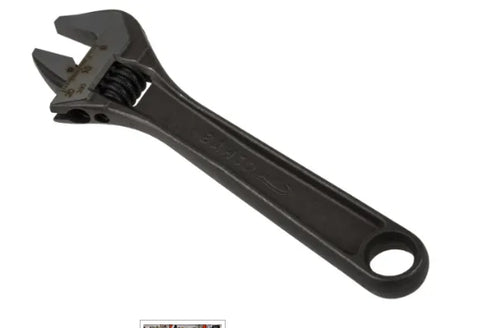 Bahco Adjustable Spanner, 155 mm Overall, 20mm Jaw Capacity, Metal Handle
