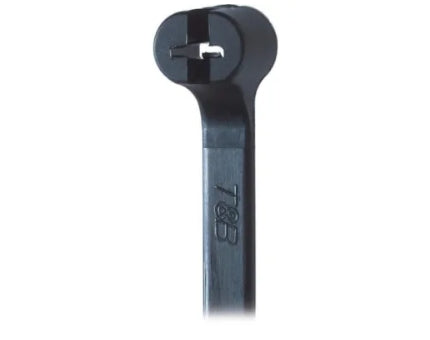 Thomas & Betts Cable Ties, Weather Resistant, 360.68mm x 4.83 mm, Black Nylon, Pk-100