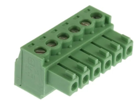 Phoenix Contact 3.81mm Pitch 6 Way Pluggable Terminal Block, Plug, Cable Mount, Screw Termination