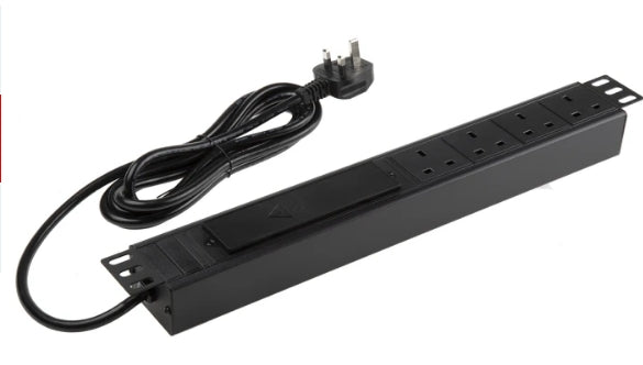 Type G - British 4 Gang Power Distribution Unit, 3m Cable, 13A, 250 V ac