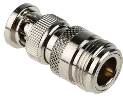 Straight 50Ω RF Adapter BNC Plug to Type N Socket