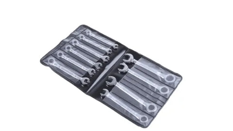 RS PRO 10-Piece Spanner Set, 5/32 → 3/8 in, Carbon Steel