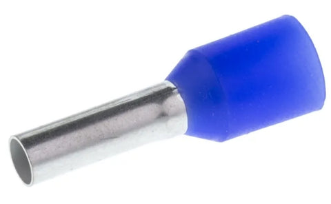Weidmuller Insulated Crimp Bootlace Ferrule, 8mm Pin Length, 2.2mm Pin Diameter, 2.5mm² Wire Size, Blue
