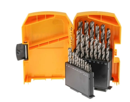 DeWALT 29-Piece Twist Drill Bit Set for Metal, 13mm Max, 1mm Min, HSS-G Bits