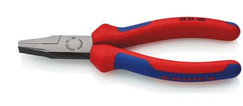 Knipex Flat Nose Pliers, 160 mm Overall, Flat, Straight Tip, 30mm Jaw