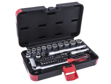 RS PRO 40-Piece Metric 3/8 in Standard Socket/Bit Set with Ratchet