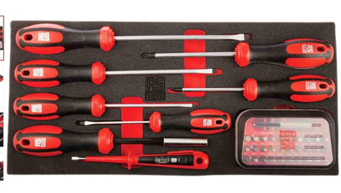 RS PRO Pozidriv; Slotted Bit Holder & Standard Screwdriver Set, 39-Piece
