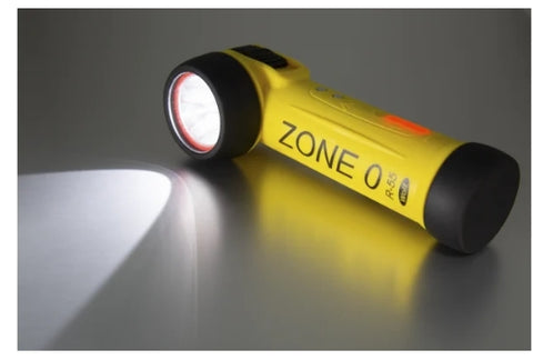 Wolf Safety R-55H ATEX, IECEx LED Torch Yellow - Rechargeable 80 lm, 195 mmRS Stock No.: 701-2833
