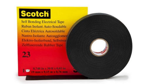 3M Scotch® 23 Black Self Amalgamating Tape 19mm x 9m